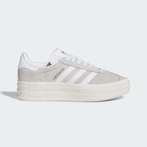Adidas Women's Gazelle Bold Platform Sneakers Sz 9.5 - Light Gray and White NWB
